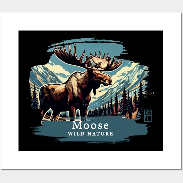 Moose- WILD NATURE - MOSE -1 Wall Art by ArtProjectShop